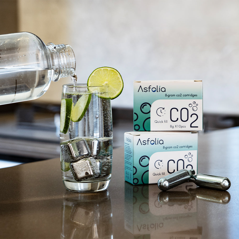 co2 cartridges with sparkling water